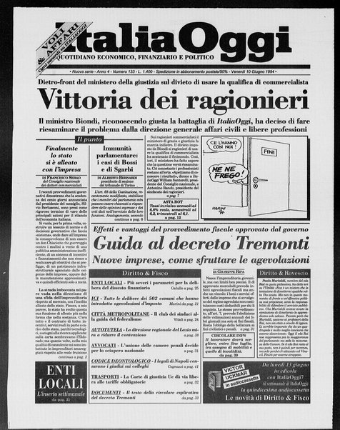 Italia oggi : quotidiano di economia finanza e politica